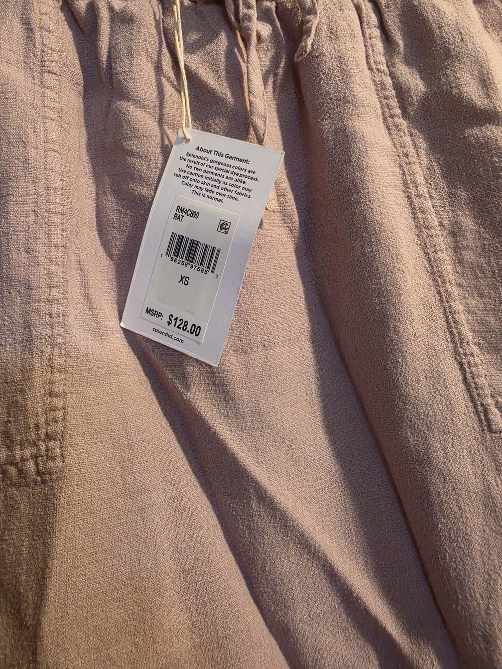 Splendid Women's Rattan Drawstring Linen-Blend Skirt - Picture 4 of 5